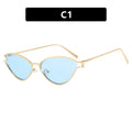 Triangle cat eye sunglasses with hollowed out high-end feel, new personalized sunglasses, trendy metal sunglasses