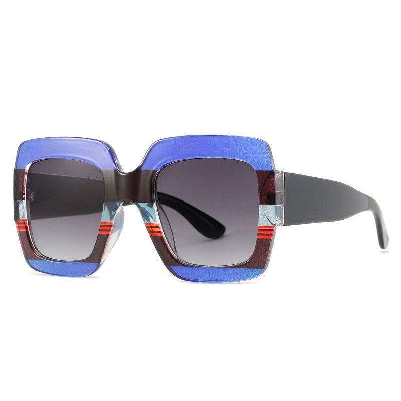 New Fashion Sunglasses Square Trend Retro Ladies Sunglasses Large Frame Sunglasses
