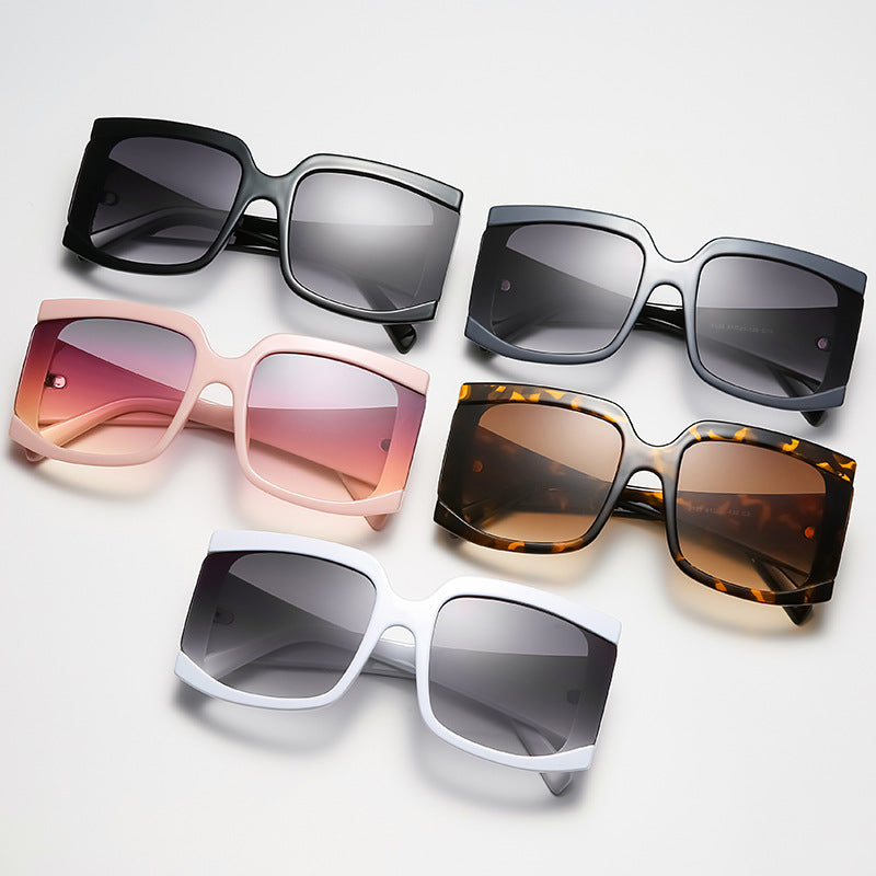 New Retro Large Frame Square Ladies Sunglasses Ins Sunglasses Men Street Shooting Glasses