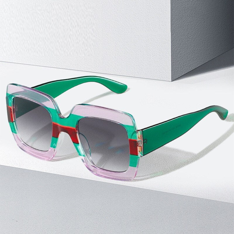 New Fashion Sunglasses Square Trend Retro Ladies Sunglasses Large Frame Sunglasses