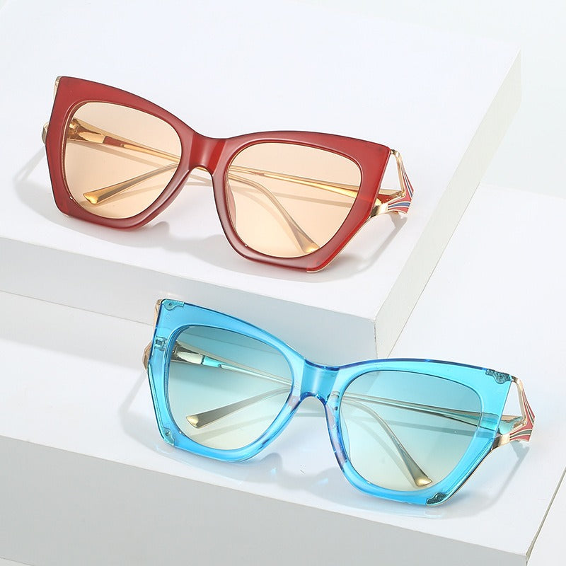 Large frame cat eye sunglasses pc sunglasses