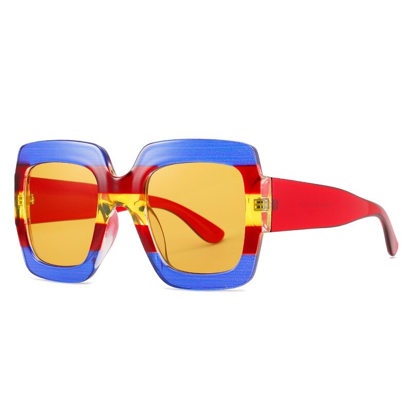 New Fashion Sunglasses Square Trend Retro Ladies Sunglasses Large Frame Sunglasses