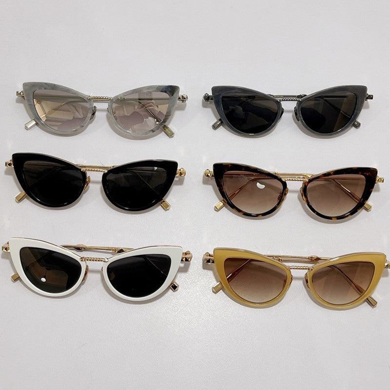 Sunglasses Alloy Rimless Crystal Shiny SunGlasses Female Rhinestone Shades