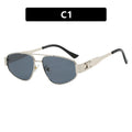 Double beam cat eye sunglasses, metal sunglasses, high-end and trendy sunglasses, women's concave design for photography