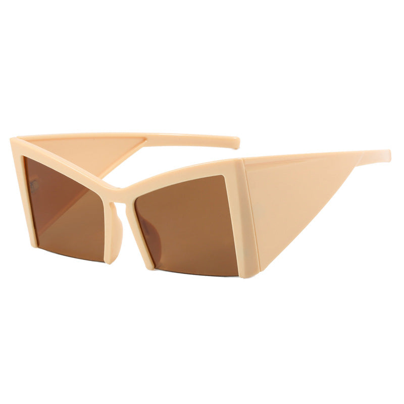 Half frame modern concave shaped sunglasses new party oversized frame sunglasses street photography sunglasses for women