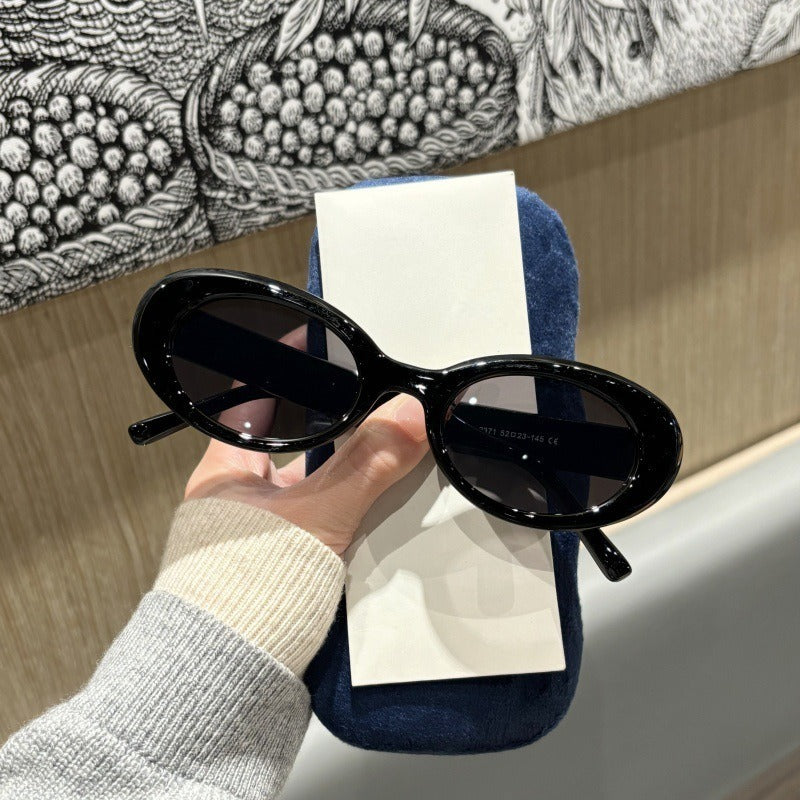 Polarized sunglasses fashionable cat eye frame sunglasses women's driving sun protection sunglasses