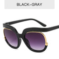 Ins Net Red With The Same Personality Contrasting Color PC Sunglasses Fashion Retro Round Ladies Sunglasses