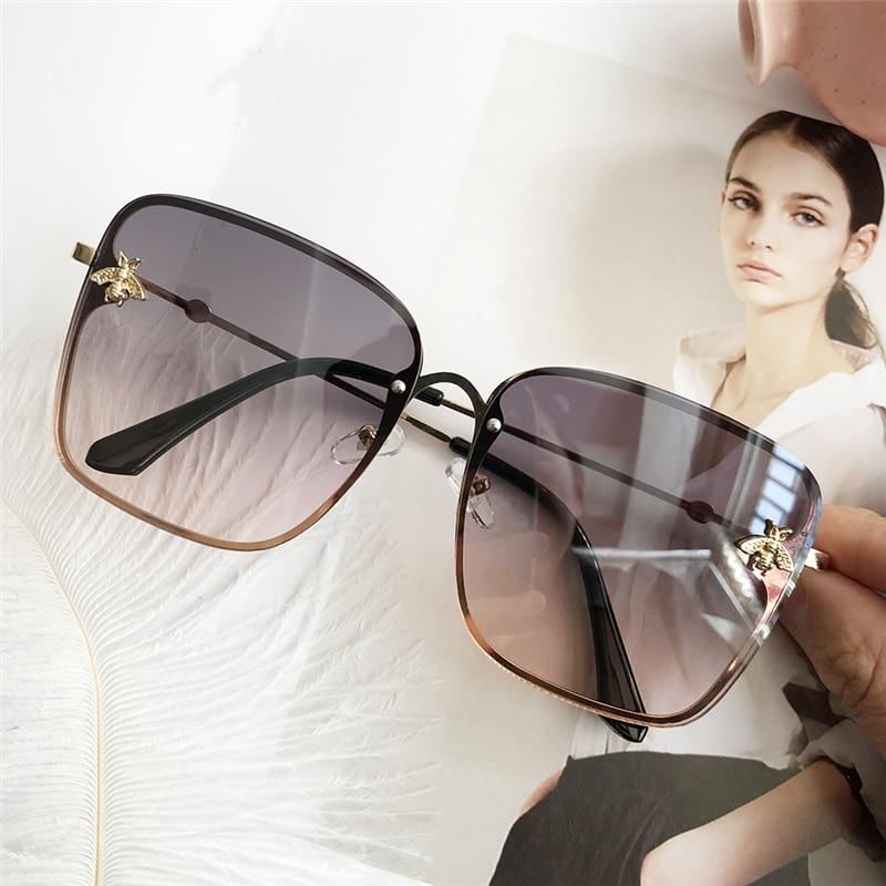 Popular brand  Oversized Square Sunglasses For Women and Ladies  Luxury Driving Superstar  Designer Sunglasses With Shades and Gradient Glasses With  UV400 Protection