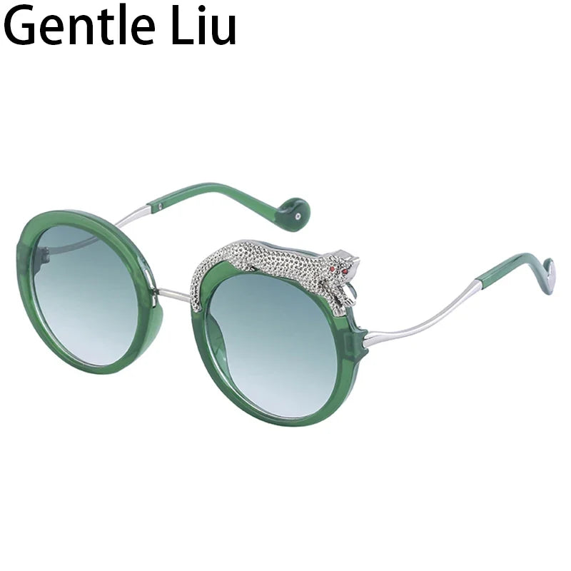 Round Steampunk Sunglass Women 2026 Fashion Luxury Brand Retro Sun Glasses for Ladies Shades Computer Anti Blue Light Eyeglasses