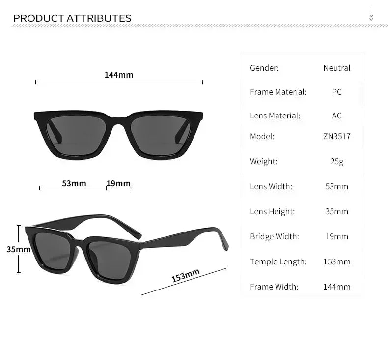 Classic Vintage Cat Eye Sunglasses – UV400