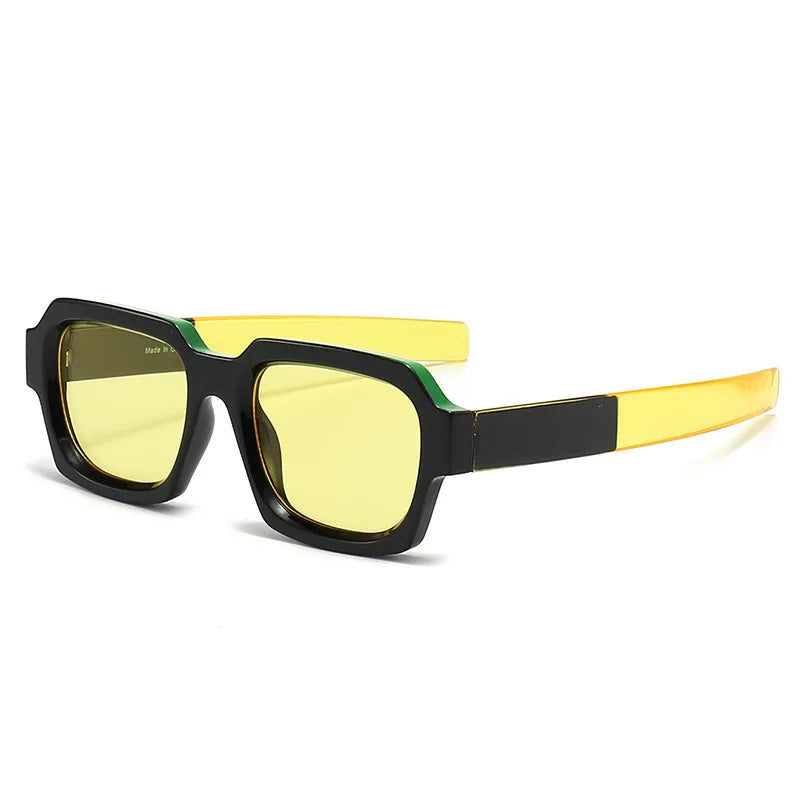 Retro Square Sunglasses Women Brand Designer Vintage Two-Color Frame Men Sun Glasses Ladies Classic Oculos Female De Sol UV400